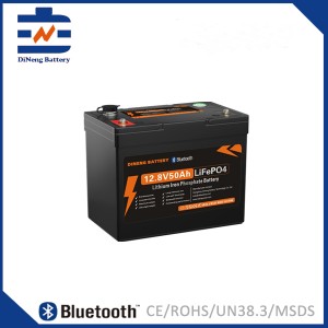 Dineng battery 12.8V50Ah Bluetooth LiFePO4 battery